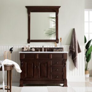 James Martin 147-114-5266 Brookfield 48 Inch Burnished Mahogany Single Vanity with Drawers