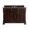 James Martin 147-114-5266-3CBL Brookfield 48 Inch Single Vanity Cabinet with Cala Blue Quartz Top - Burnished Mahogany