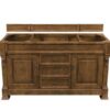 James Martin 147-114-5371-3CSP Brookfield 60 Inch Country Oak Single Vanity with 3 cm Charcoal Soapstone Quartz Top with Sink