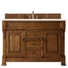 James Martin 147-114-5371-3EMR Brookfield 60 Inch Country Oak Single Vanity with 3 CM Eternal Marfil Quartz Top