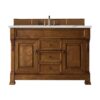 James Martin 147-114-5371-3ENC Brookfield 60 Inch Single Vanity Cabinet with Ethereal Noctis Quartz Top - Country Oak