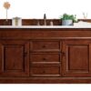 James Martin 147-114-5381-3EJP Brookfield 60 Inch Warm Cherry Single Vanity with 3 cm Eternal Jasmine Pearl Quartz Top with Sink