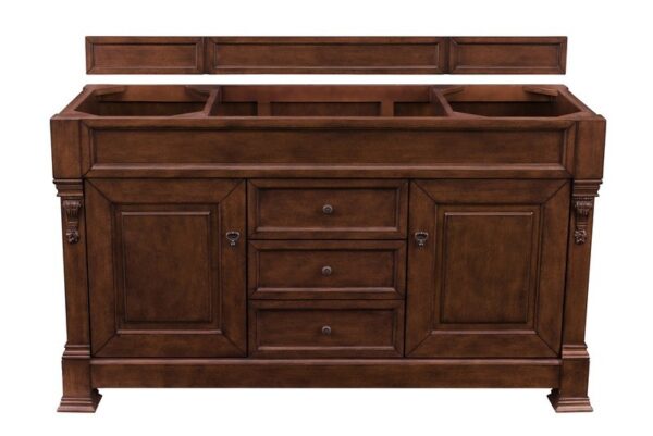 James Martin 147-114-5381-3GEX Brookfield 60 Inch Warm Cherry Single Vanity with 3 cm Grey Expo Quartz Top with Sink