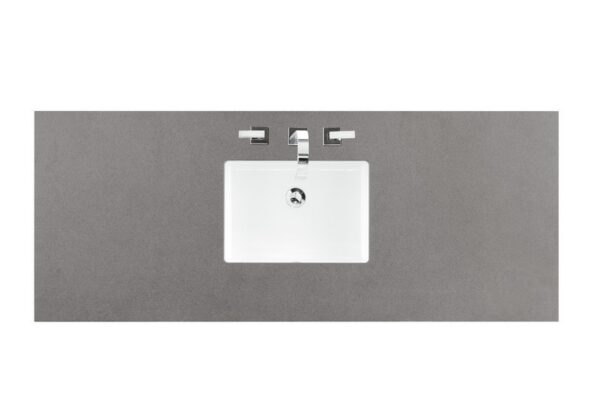 James Martin 147-114-5381-3GEX Brookfield 60 Inch Warm Cherry Single Vanity with 3 cm Grey Expo Quartz Top with Sink