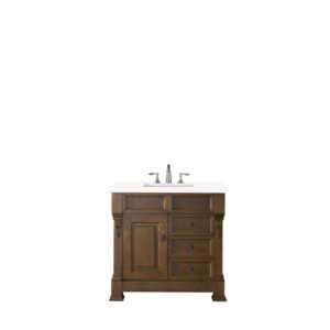 James Martin 147-114-55-3WZ Brookfield 36 Inch Single Vanity with 3cm White Zeus Quartz Top