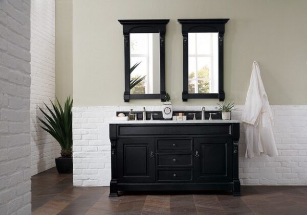 James Martin 147-114-5631 Brookfield 60 Inch Antique Black Double Vanity