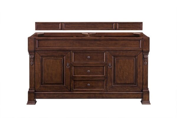 James Martin 147-114-5681 Brookfield 60 Inch Warm Cherry Double Vanity