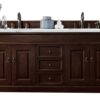 James Martin 147-114-5761-3ENC Brookfield 72 Inch Double Vanity Cabinet with Ethereal Noctis Quartz Top - Burnished Mahogany