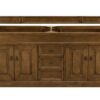 James Martin 147-114-5771-3CSP Brookfield 72 Inch Country Oak Double Vanity with 3 cm Charcoal Soapstone Quartz Top with Sink