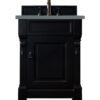 James Martin 147-114-V26-AQB-3CBL Brookfield 26 Inch Single Vanity Cabinet with Cala Blue Quartz Top - Antique Black