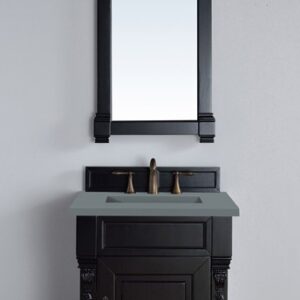 James Martin 147-114-V26-AQB-3CBL Brookfield 26 Inch Single Vanity Cabinet with Cala Blue Quartz Top - Antique Black