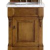 James Martin 147-114-V26-COK-3CAR Brookfield 26 Inch Country Oak Single Vanity with 3 cm Carrara Marble Top