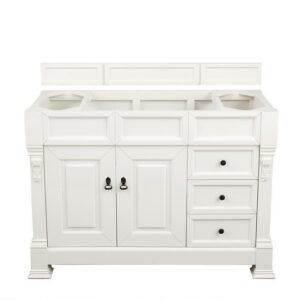 James Martin 147-V48-BW Brookfield 48 Inch Bright White Single Vanity with Drawers