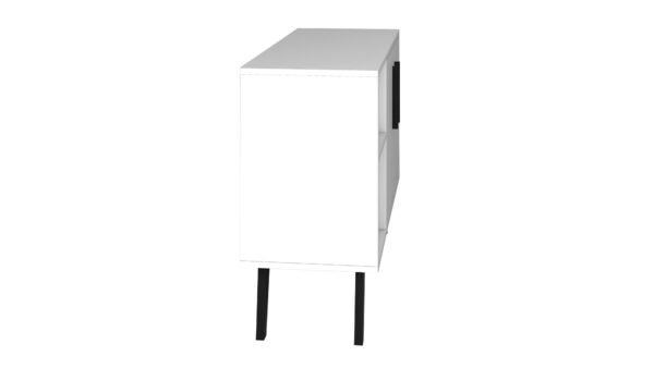 Manhattan Comfort Mid-Century- Modern Amsterdam 35.43" Sideboard with 4 Shelves in White