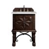 James Martin 150-V26-ANW-3ESR Balmoral 26 Inch Single Vanity Cabinet in Antique Walnut with 3 CM Eternal Serena Quartz Top