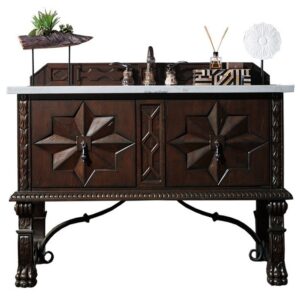 James Martin 150-V48-ANW-3AF Balmoral 48 Inch Antique Walnut Single Vanity with 3 cm Arctic Fall Solid Surface Top