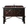 James Martin 150-V48-ANW-3CBL Balmoral 48 Inch Single Vanity Cabinet with Cala Blue Quartz Top - Antique Walnut