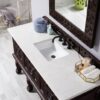 James Martin 150-V60S-ANW-3EJP Balmoral 60 Inch Single Vanity Cabinet in Antique Walnut with 3 cm Eternal Jasmine Pearl Quartz Top with Sink