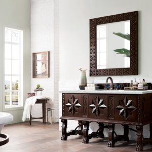 James Martin 150-V60S-ANW-3ENC Balmoral 60 Inch Single Vanity Cabinet with Ethereal Noctis Quartz Top - Antique Walnut