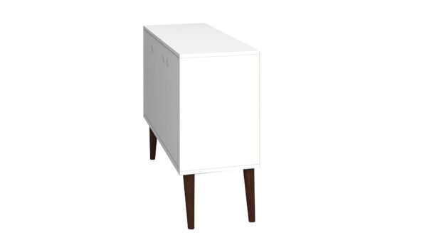 Manhattan Comfort Mid-Century- Modern Bromma 35.43" Sideboard 2.0 with 3 Shelves in White