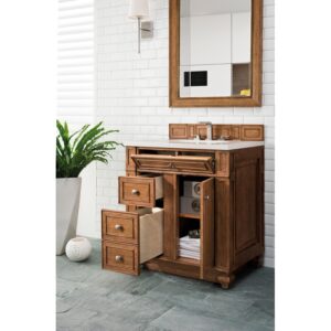 James Martin 157-V30-3WZ Bristol 30 Inch Single Vanity with 3cm White Zeus Quartz Top