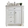 James Martin 157-V30-3WZ Bristol 30 Inch Single Vanity with 3cm White Zeus Quartz Top