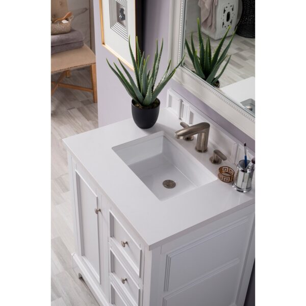 James Martin 157-V30-3WZ Bristol 30 Inch Single Vanity with 3cm White Zeus Quartz Top