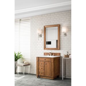 James Martin 157-V30-3WZ Bristol 30 Inch Single Vanity with 3cm White Zeus Quartz Top