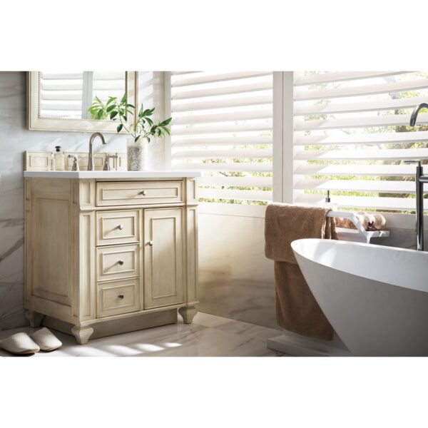 James Martin 157-V30-3WZ Bristol 30 Inch Single Vanity with 3cm White Zeus Quartz Top