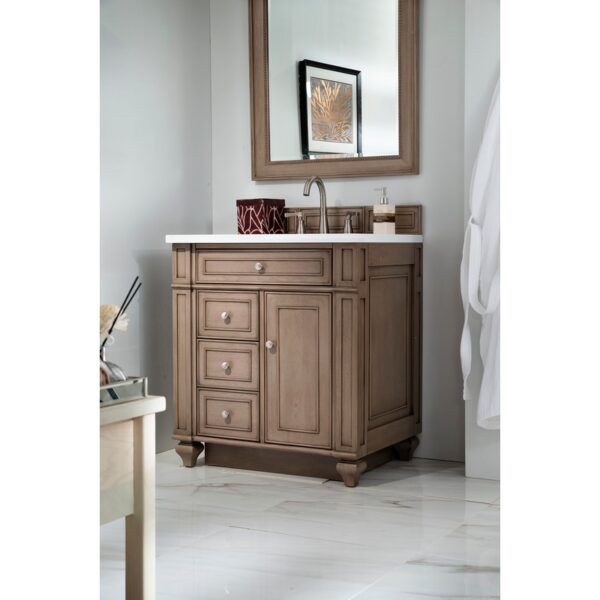 James Martin 157-V30-3WZ Bristol 30 Inch Single Vanity with 3cm White Zeus Quartz Top