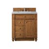 James Martin 157-V30-SBR-3AF Bristol 30 Inch Single Vanity in Saddle Brown with 3 CM Arctic Fall Solid Surface Top