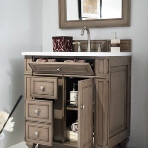 James Martin 157-V30-WW Bristol 30 Inch Single Vanity in Whitewashed Walnut