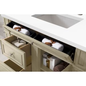 James Martin 157-V36-3WZ Bristol 36 Inch Single Vanity with 3cm White Zeus Quartz Top