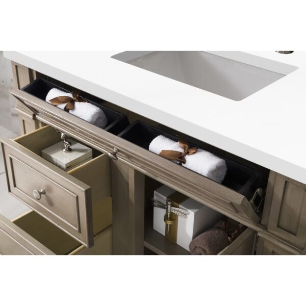 James Martin 157-V36-3WZ Bristol 36 Inch Single Vanity with 3cm White Zeus Quartz Top