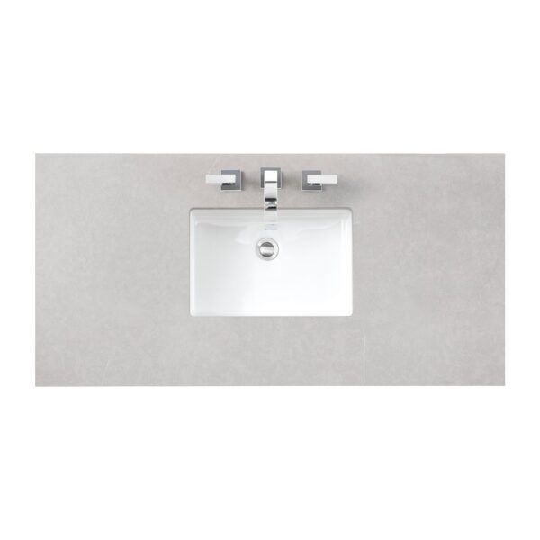 James Martin 157-V48-BW-3ESR Bristol 48 Inch Single Vanity in Bright White with 3 CM Eternal Serena Quartz Top