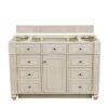 James Martin 157-V48-VV-3EJP Bristol 48 Inch Single Vanity in Vintage Vanilla with 3 cm Eternal Jasmine Pearl Quartz Top with Sink