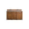 James Martin 157-V60D-SBR-3ESR Bristol 60 Inch Double Vanity in Saddle Brown with 3 CM Eternal Serena Quartz Top