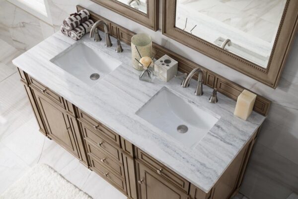 James Martin 157-V72-WW Bristol 72 Inch Double Vanity in Whitewashed Walnut