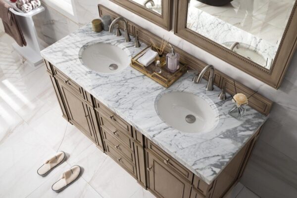 James Martin 157-V72-WW Bristol 72 Inch Double Vanity in Whitewashed Walnut