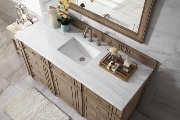 James Martin 157-V60S-WW Bristol 60 Inch Single Vanity in Whitewashed Walnut