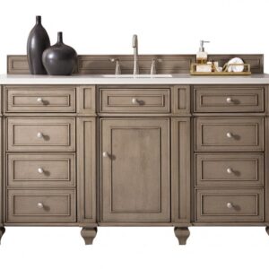 James Martin 157-V60S-WW Bristol 60 Inch Single Vanity in Whitewashed Walnut