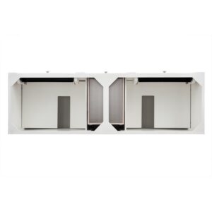 James Martin 157-V72-BW-3GEX Bristol 72 Inch Double Vanity in Bright White with 3 cm Grey Expo Quartz Top with Sink