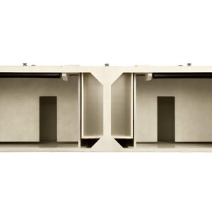 James Martin 157-V72-VV-3GEX Bristol 72 Inch Double Vanity in Vintage Vanilla with 3 cm Grey Expo Quartz Top with Sink