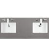 James Martin 157-V72-VV-3GEX Bristol 72 Inch Double Vanity in Vintage Vanilla with 3 cm Grey Expo Quartz Top with Sink