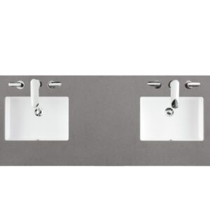 James Martin 157-V72-VV-3GEX Bristol 72 Inch Double Vanity in Vintage Vanilla with 3 cm Grey Expo Quartz Top with Sink