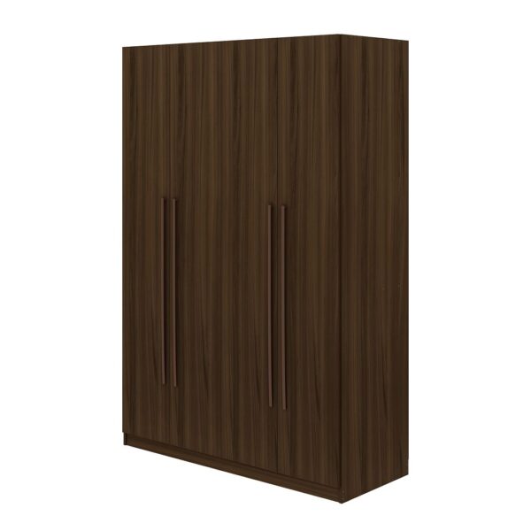 Manhattan Comfort Gramercy Modern 2-Section Freestanding Wardrobe Armoire Closet in Brown