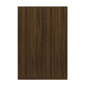 Manhattan Comfort Gramercy Modern 2-Section Freestanding Wardrobe Armoire Closet in Brown