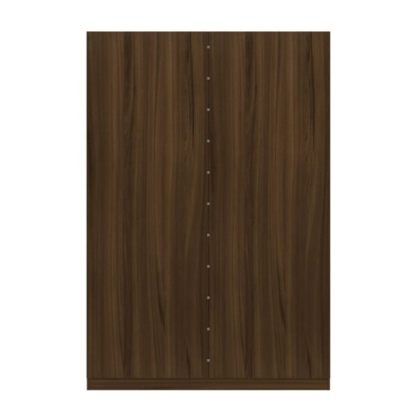 Manhattan Comfort Gramercy Modern 2-Section Freestanding Wardrobe Armoire Closet in Brown