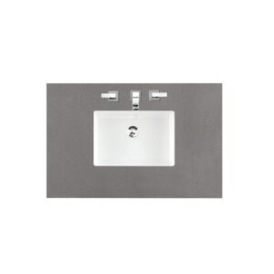 James Martin 160-V36-EG-3GEX Castilian 36 Inch Single Vanity in Empire Gray with 3 cm Grey Expo Quartz Top with Sink