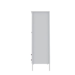 Manhattan Comfort Crown Full Wardrobe with Hanging and 2 Drawers in White